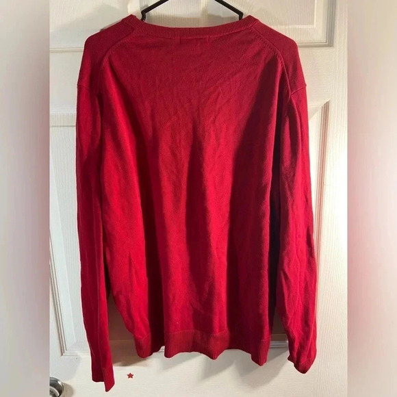 ♦️🖍️ Joe Fresh mens Pullover  sweater knitwear Sz L Red Cotton. - Picture 3 of 3